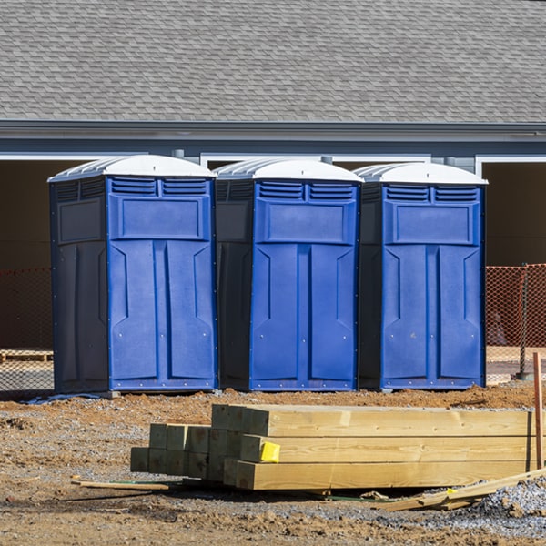 how often are the porta potties cleaned and serviced during a rental period in Gilby ND